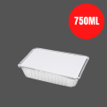 Aluminium Silver Foil Container, Food Container, Food Box, Lunch Box of 750ml, Food Storage Disposable Containers with Lid for Kitchen (Pack of 10Pcs).. 