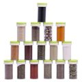 16 Slot Spice Rack with Cutlery Holder by Prime Trueware, BPA-Free Food Grade Plastic for Kitchen Efficiency. 