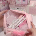 Cute My Melody Plush Bag Anime Sanrio Melody Pink Stationery Storage Bag Cartoon Kawaii Pencil Case Girl School Birthday Gifts. 