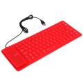 Colourful silicone rubber keyboard flexible roll up keyboard for PC laptop. 