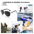 LouisWill Mens Oversized Polarized Shades Sunglasses Outdoor 100% UV Protection Lightweight Eyewear with Free Box. 