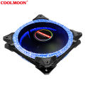 Magic Diamond AS2 Desktop Computer 12cm Chassis Fan LED Diamond in the Debris Luminous Mute Double Ring Diamond Cooling Fan. 