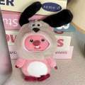 Korean toon Pororo Little Penguin Pink Beaver Loopy Teddy Bear Dressing Show Keychain Plush Pendant Birthday Gift Stuffed Plushie Doll. 