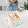 Sliding Puzzle Color Sorting Toy Montessori Educational Development Toy Four Colors Slide Matching Toy for Ages 3+ Preschool Toy Family Game. 