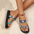 Women Floral Flip Flops Beach Fashion Slippers Thick Bottom Flip Flops Newest Summer Casual Fashion Dressy Daily Women Sandals. 