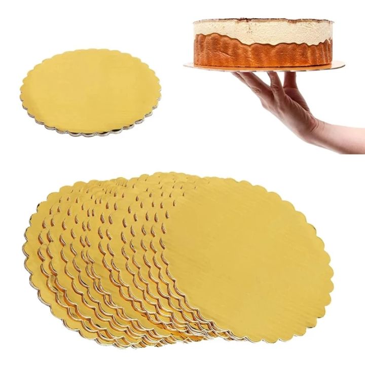 5pcs 14 inches Dessert Circle Thicken Coated Disposable Cake
