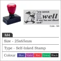 Customize Rubber Self Inked Stamp - Voilet  - 25 X 65MM. 