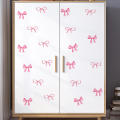 Cute Bow Fridge Stickers Boho Pink Wall Decorative Stickers Love Heart Bow Pvc for Dorm Room Bedroom Kids Girls Room. 