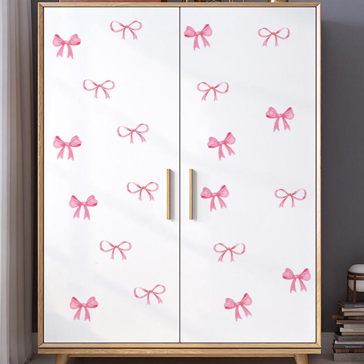 Cute%20Bow%20Fridge%20Stickers%20Boho%20Pink%20Wall%20Decorative%20Stickers%20Love%20Heart%20Bow%20Pvc%20for%20Dorm%20Room%20Bedroom%20Kids%20Girls%20Room%20-%20Image%207