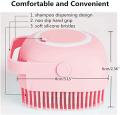 2 in 1 Silicone Bath Body Brush with Shampoo Dispenser for Kids Women, Shower Body Massage Brush Ultra Soft, Handheld Silicone Loofah Scrubber for Massaging, Exfoliating. 
