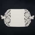 20 Pcs Delicate Carved Wedding Party Invitation Card Envelope Invitations for Wedding, White & Golden Beige. 