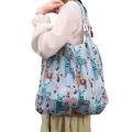 【ALLGOOD】Fashion Printing Foldable Eco Friendly Shopping Bag Tote Folding Pouch Handbags Convenient Large Capacity for Travel Grocery Bag. 