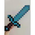 （New）Minecraft Blue Diamond word EVA Weapon Game Play mall ize. 