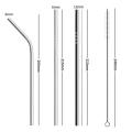 5PCS/Set Stainless Steel Straws Reusable Drinking Metal Straws. 