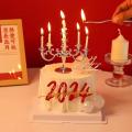 Cake Candle Holder Decoration Festive Retro Candlestick Birthday Cake Decor Cake Candle Holders for Birthday Parties. 