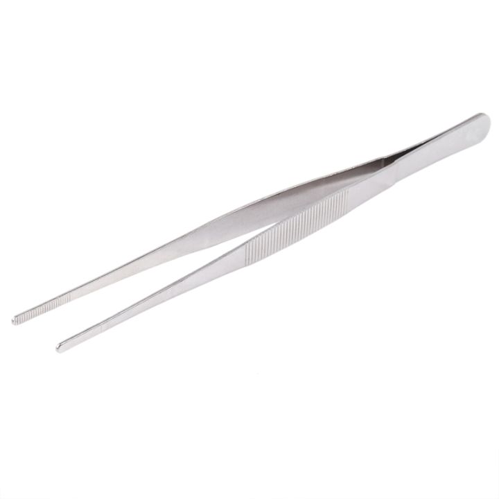 Hospital%20Home%20Stainless%20Steel%20Straight%20Tweezers%20Forceps%20Handy%20Tool%209.6"%20Long%20-%20Image%205