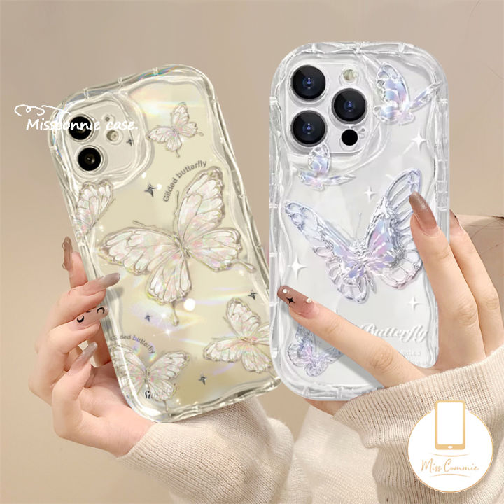 Creative Advanced Sparkling Dreamy Butterfly 3D Wavy Curved Edge