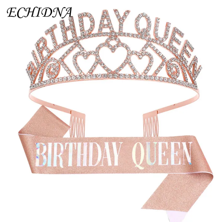 Birthday%20Tiara%20Sparkling%20Birthday%20Queen%20Tiara%20Sash%20Set%20Festive%20Headwear%20for%20Women's%20Party%20Decor%20Crown%20Comb%20Happy%20Birthday%20Sash%20Perfect%20for%20Southeast%20Asian%20Buyers%20Adjustable%20Birthday%20Belt%20-%20Image%203