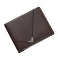 Stylish Design Lychee Texture PU Leather Men'S Wallet Sleek Short Multi Card Slot PU Leather Men'S Wallet Leather Durable Material Men'S Short Wallet for Use Business Travel Essentials Office. 