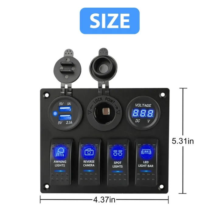 12-24V%204%20Gang%20Toggle%20Blue%20LED%20Rocker%20Switch%20Panel%20Circuit%20Breaker%20Waterproof%20for%20Car%20Marine%20Boat%20-%20Image%207