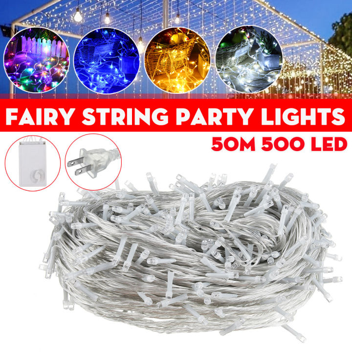 50M 500LED Fairy String Party Lights Decorative Lamp Christmas Tree ...