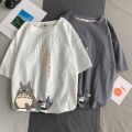 Linen Short SleeveTT-shirt Male and Female Couples Wear Overweight People plus Size Summer JapaneseinsWashed Cotton and Linen Ice Silk Loose T-shirt. 
