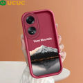 UCUC for OPPO A58 4G Back Cover Snow Mountain Scenery Soft Silicone Square Ladder Phone Case. 