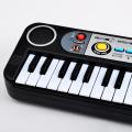 37 Key Small Electronic Keyboard Piano Musical Toy Mic Records for Children 3737 - Black. 
