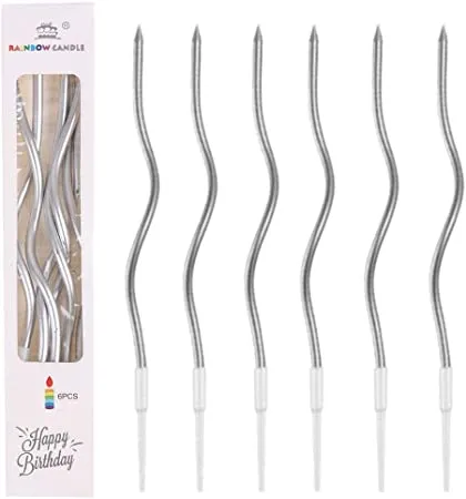 6%20Pieces%20Twisty%20Spiral%20Birthday%20Cake%20Candles%20with%20Holders%20Metallic%20Cake%20Cupcake%20Candles%20Long%20Thin%20Curly%20Coil%20Cake%20Candles%20for%20Birthday,%20Wedding%20Party%20and%20Cake%20Decoration%20(Colour%20-%20silver)%20-%20Image%203