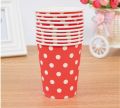 10 Pcs Polka Dots Paper Cups - Disposable Party Paper Cups for Birthday, Wedding Parties. 