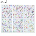 Monja 6 Styles 5D Relief Cute Dopamine Nails Art Stickers Cartoon Doll Fruit Self Adhesive Wraps Decals Manicure Decoration Tool. 