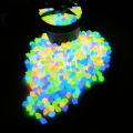 50PCS Outdoor Luminous Stones Glow In Dark Garden Pebbles Fish Tank Decoration. 