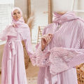 Abaya Store Pleated Allium Abaya (Lace Without Rhinestone) PREMIUM ABAYA DUBAI Jubah Abaya Pleated Lace Without Shawl. 