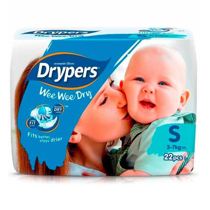 Drypers Wee Wee Dry Disposable Baby Diapers Small 22 Pcs