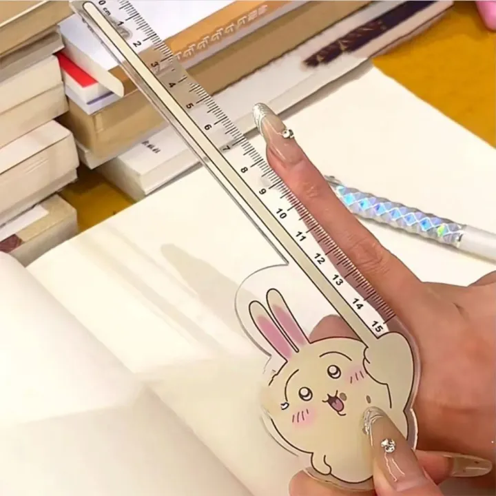 Stationery Cute Transparent Ruler Cartoon Funny 15CM Straight Ruler ...