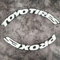 【Miga Plaza】Toyo Tires Proxes Stickers 3D Lettering Wheel Logo Car Sticker Tuning Decals Styling Accessories DIY Car Styling. 