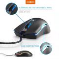 Mouse MOXOM MX-MS10 Razor LED Gaming Wired Mouse High DPI Optical Sensor Classing Gaming Mouse Ergonomic Design Wired Mice. 