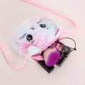 Mini Wallet For Loose Change Cartoon Character Zipper Pouch Female Student Crossbody Satchel Cute Cartoon Plush Coin Purse Girls Heart Small Shoulder Bag. 