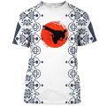 Japan Training T-shirt Men's 3d Karate Printed Tee Tops Oversized Short-sleeved High-quality Sportswear Men Quick-drying T Shirt. 