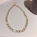 New Korea Fashion Choker Necklace Inlaid Rhinestone Pearl Necklace Women Jewelry Sunlight Mall. 