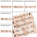 Birthday Decor Rose Gold Blue Pink Grandma To Be Mommy To Be Boy Girl Footprint Baby Shower Sash Mom Favor Gift. 