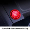 Push Button Sticker Car Engine Start Button Sticker Easy Install Decorative Decal for Car Accessories Self Adhesive Push Button Cover Customizable Engine Start Button Ring. 