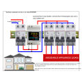 Din Rail AC Monitor 6IN1 100A Voltage Current Factor Active KWH Electric Energy Frequency Meter VOLT AMP. 