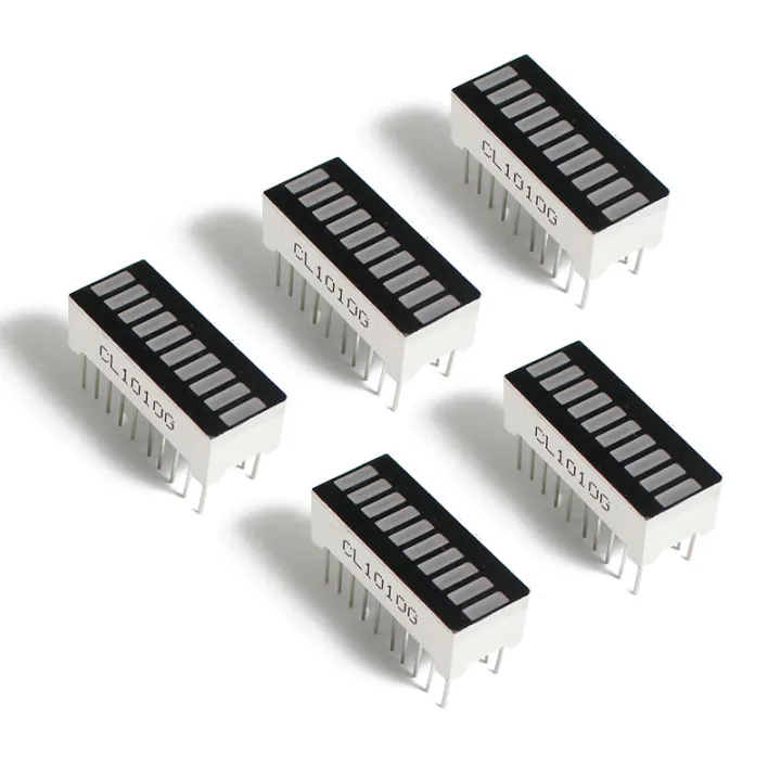 Compact Bar Graph Module Led Array 10pcs Led Display Module 10 Segment Bar Graph Ultra Bright Red Green ...