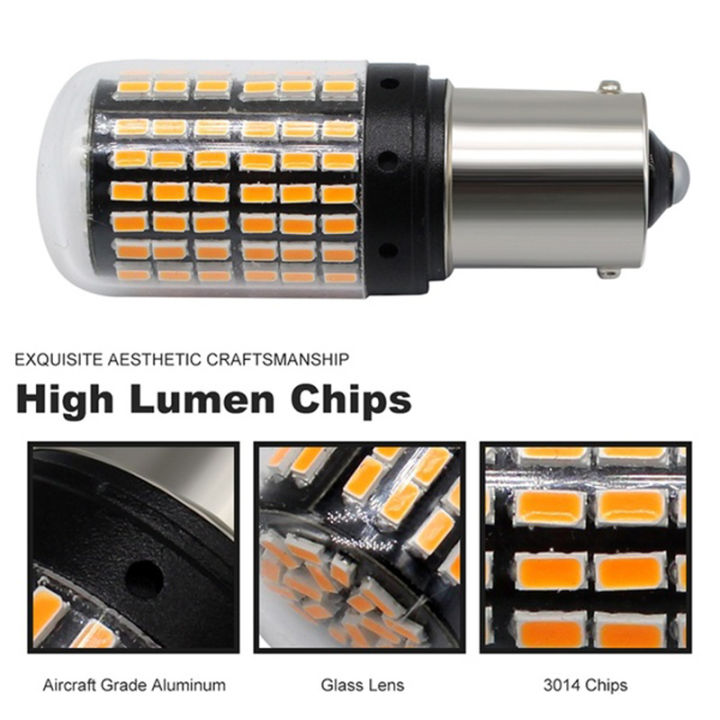 QUANBU%204%20Pcs%20Led%20Light:%202%20Pcs%20T20%207440%20W21W%20Wy21W%20144-Smd%20Reverse%20Light%20Led%20Bulbs%20&%202%20Pcs%20No%20Hyper%20Flash%201156%20Car%20Led%20Light%20-%20Image%209