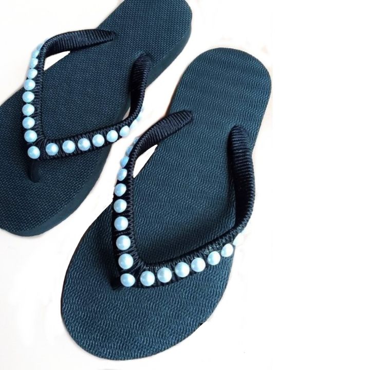 Women Slippers Summer Pearl Women Slides Flat Casual Outside Women