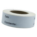 1 Roll Of 125 Pcs Self-Adhesive Removable Freezer Refrigerator Food Storage Paper Sticker Labels White 25X75Mm. 