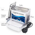 Digital Ultrasonic Cleaner 60W Sonicator Cleaner Machine for Jewelry Watch Eyeglass Shaver Oxides Washer US Plug. 