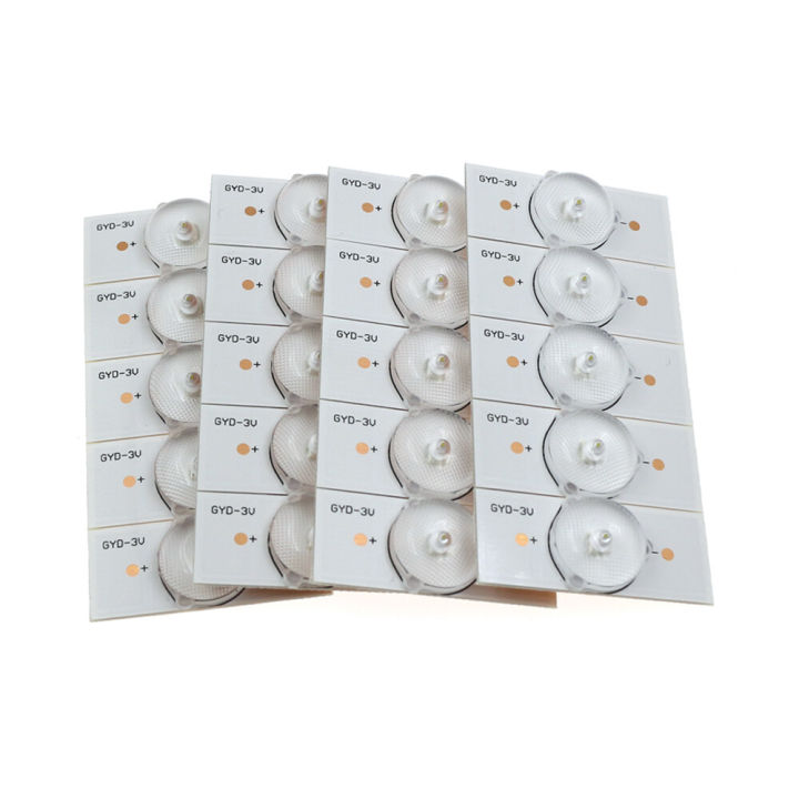 【FOOT SOFA】100/50/20PCS 3V LED Light Beads SMD LED Lamp Light Emitting Diode with Optical Lens Fliter for 32-65 TV Backlight LED Strip DIY
