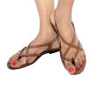 Freedom Feet Cross Strap Flat Sandals – High-Quality Women's Gladiator Slides & House Slippers. 